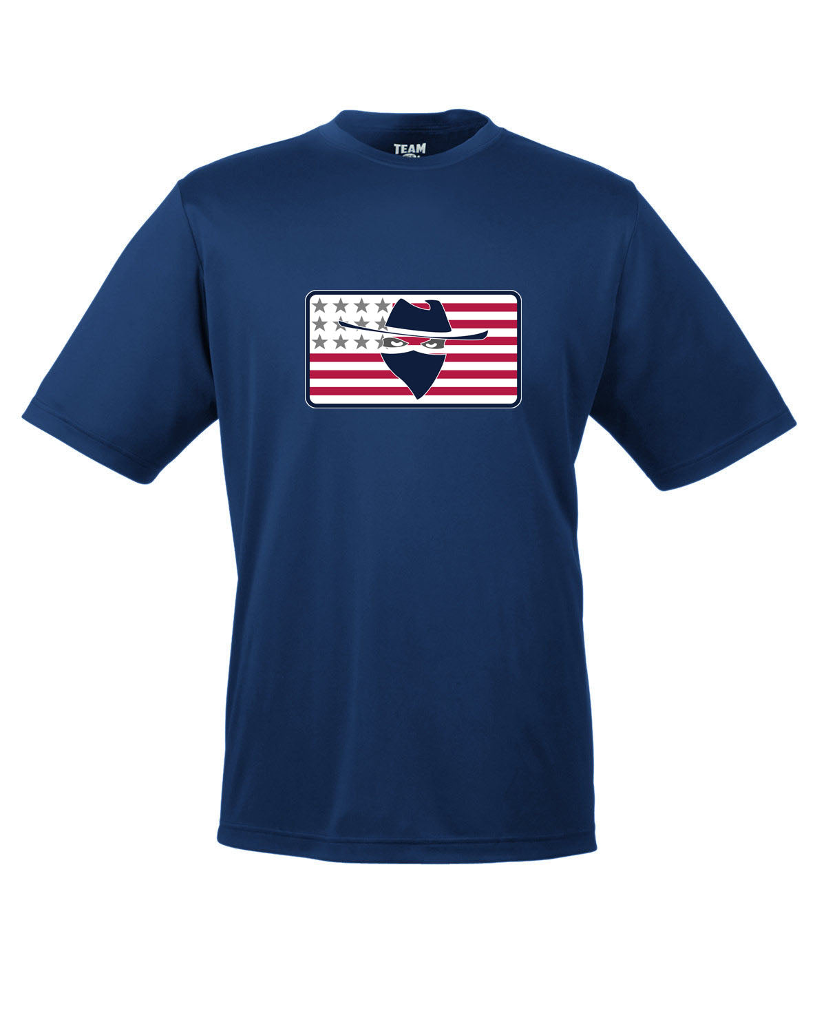 YG Navy Dryfit Flag Tee